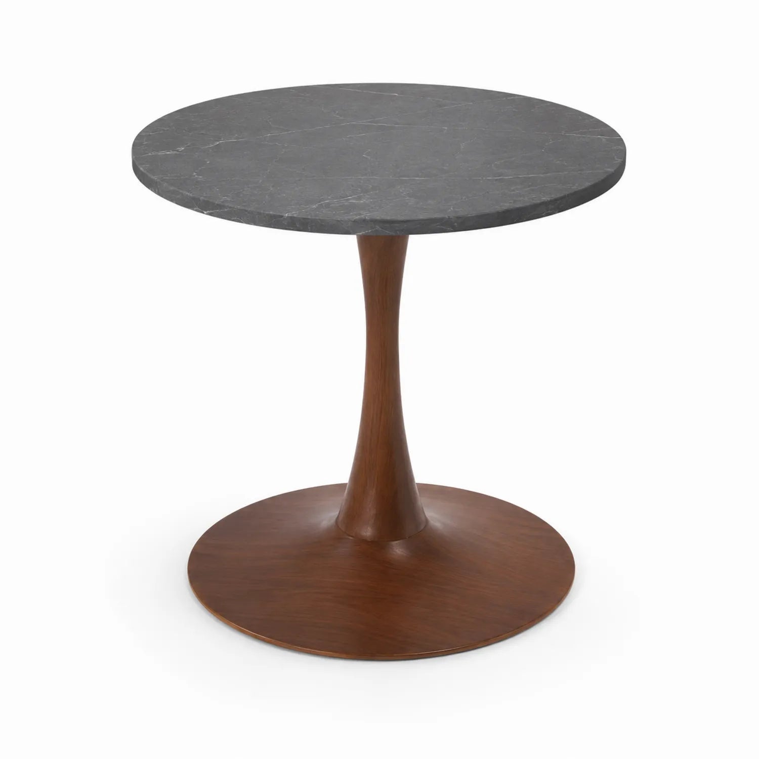 Tavolo rotondo in marmo e legno 90 cm
