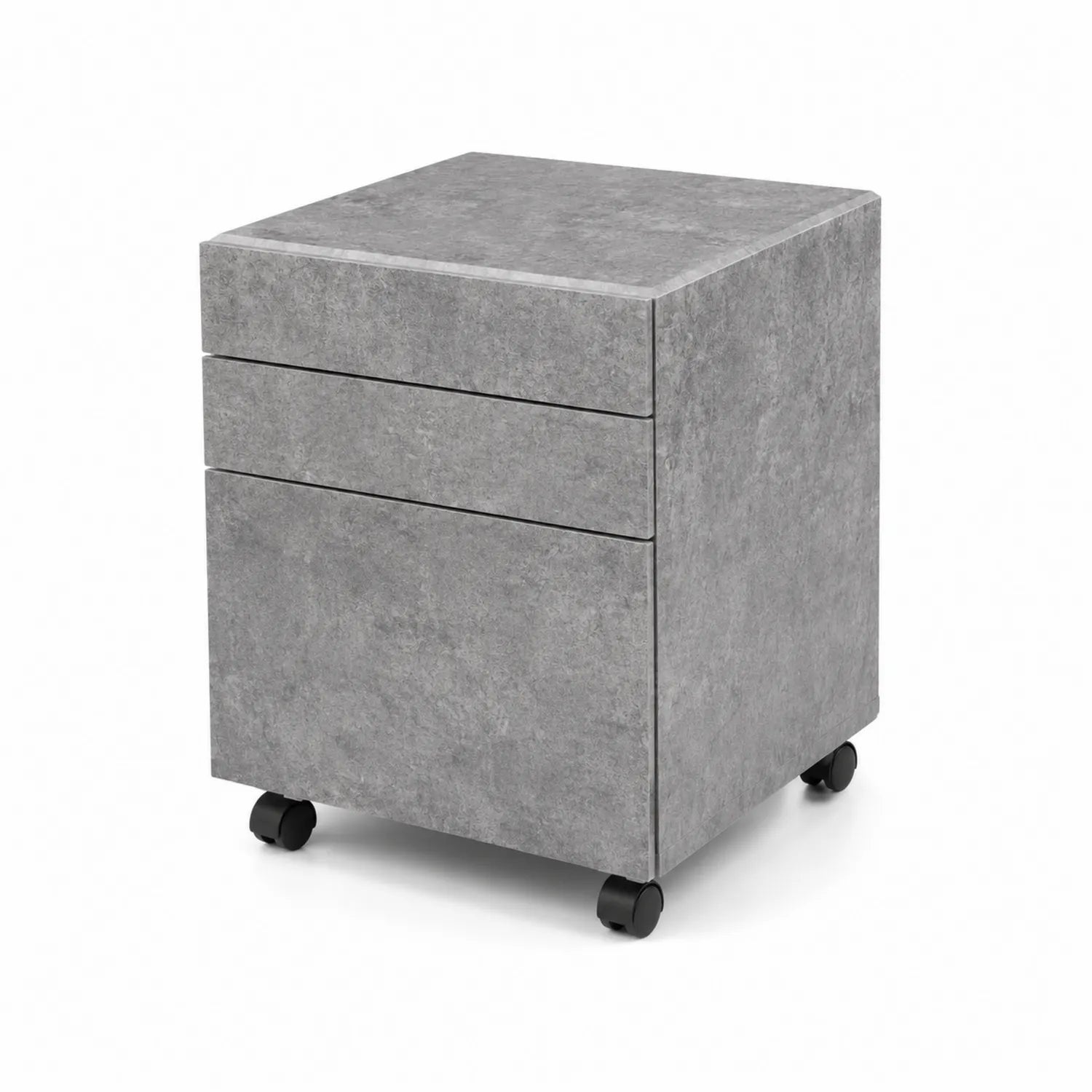 Cassettiera in MDF con ruote grigie 60x40x40 cm