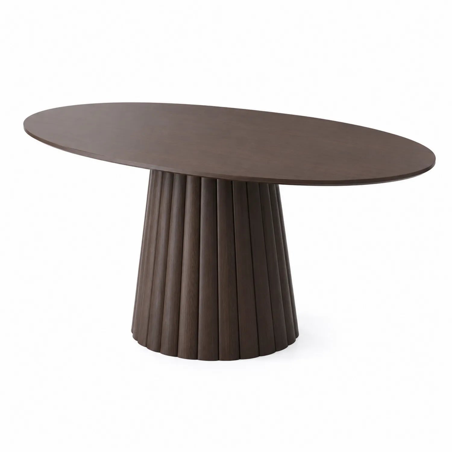 Tavolo da pranzo ovale in legno massello 180 cm