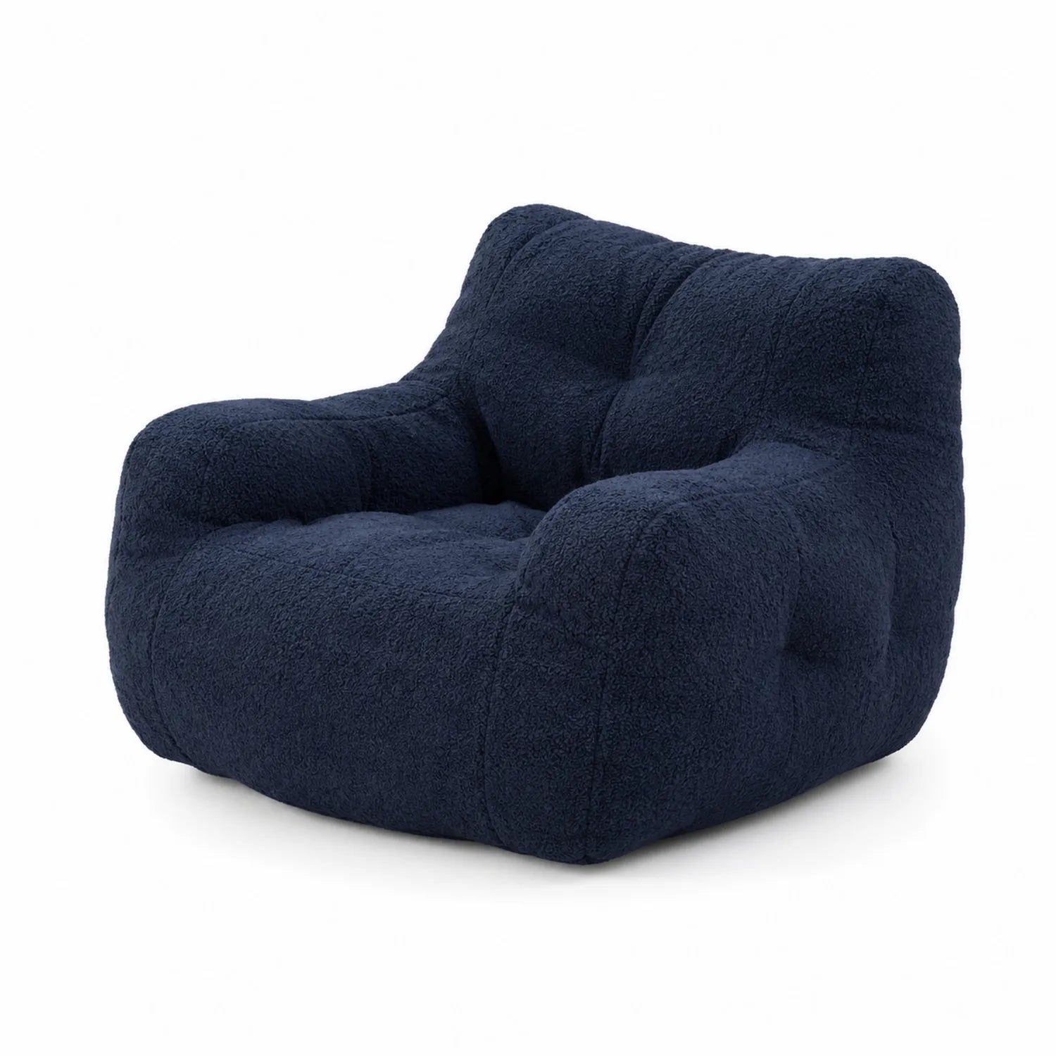 Poltrona in Tessuto Blu Scuro 105x100x85 cm