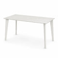 Tavolo da pranzo rettangolare in legno di pino Bianco 150x85x75 cm