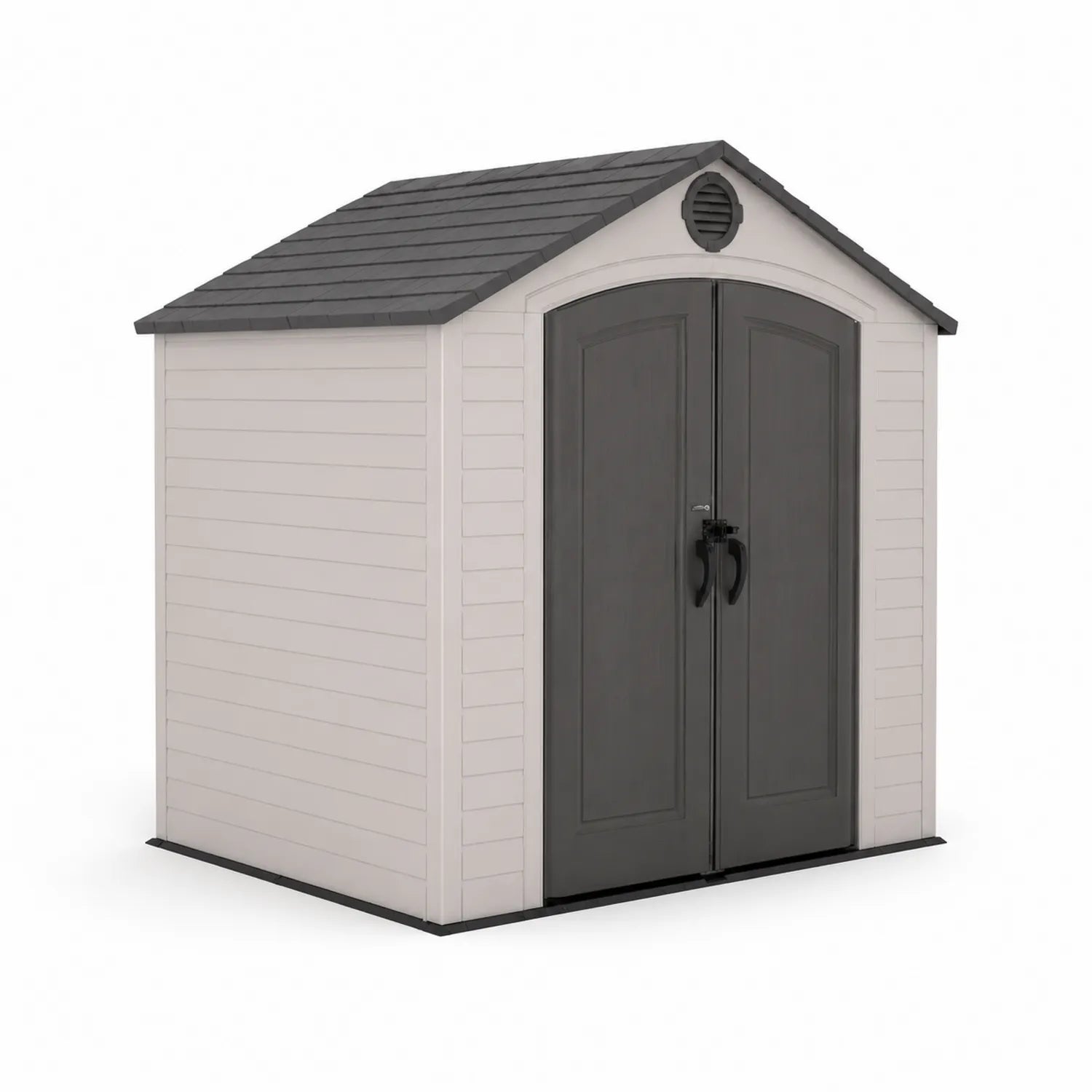 Capannone in Resina Grigio e Beige con Doppie Porte