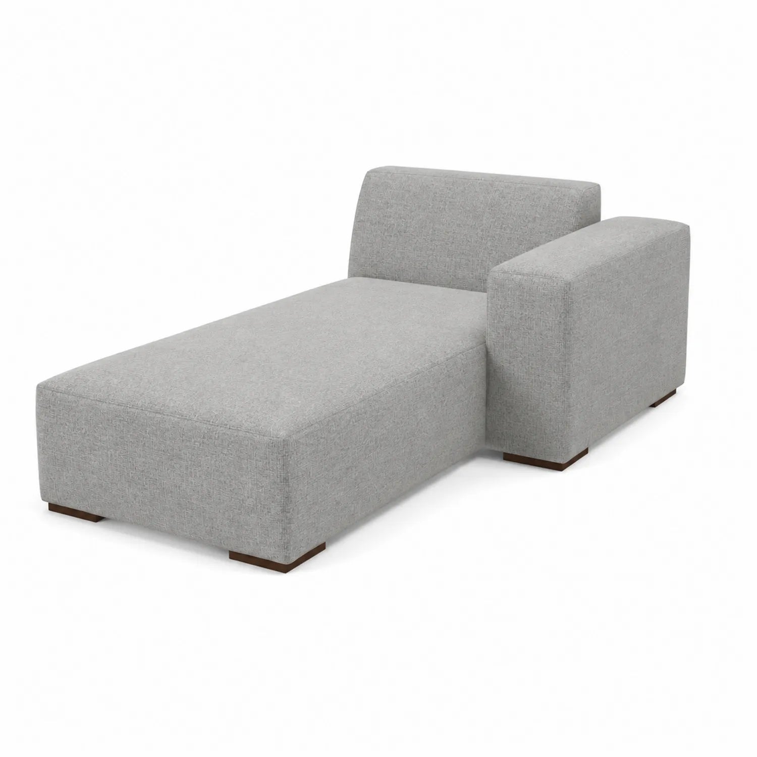 Chaise Longue Grigia in Tessuto di Poliestere