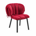 Sedia in velluto con gambe in metallo