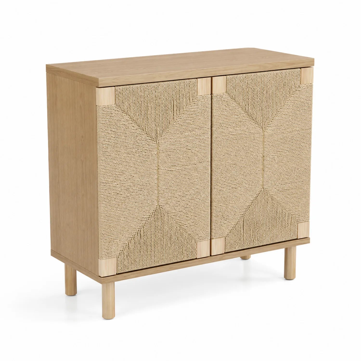Credenza in legno con ante in corda