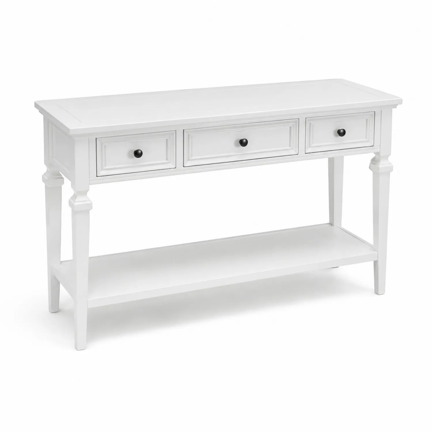 Consolle in Legno Bianco con 3 Cassetti