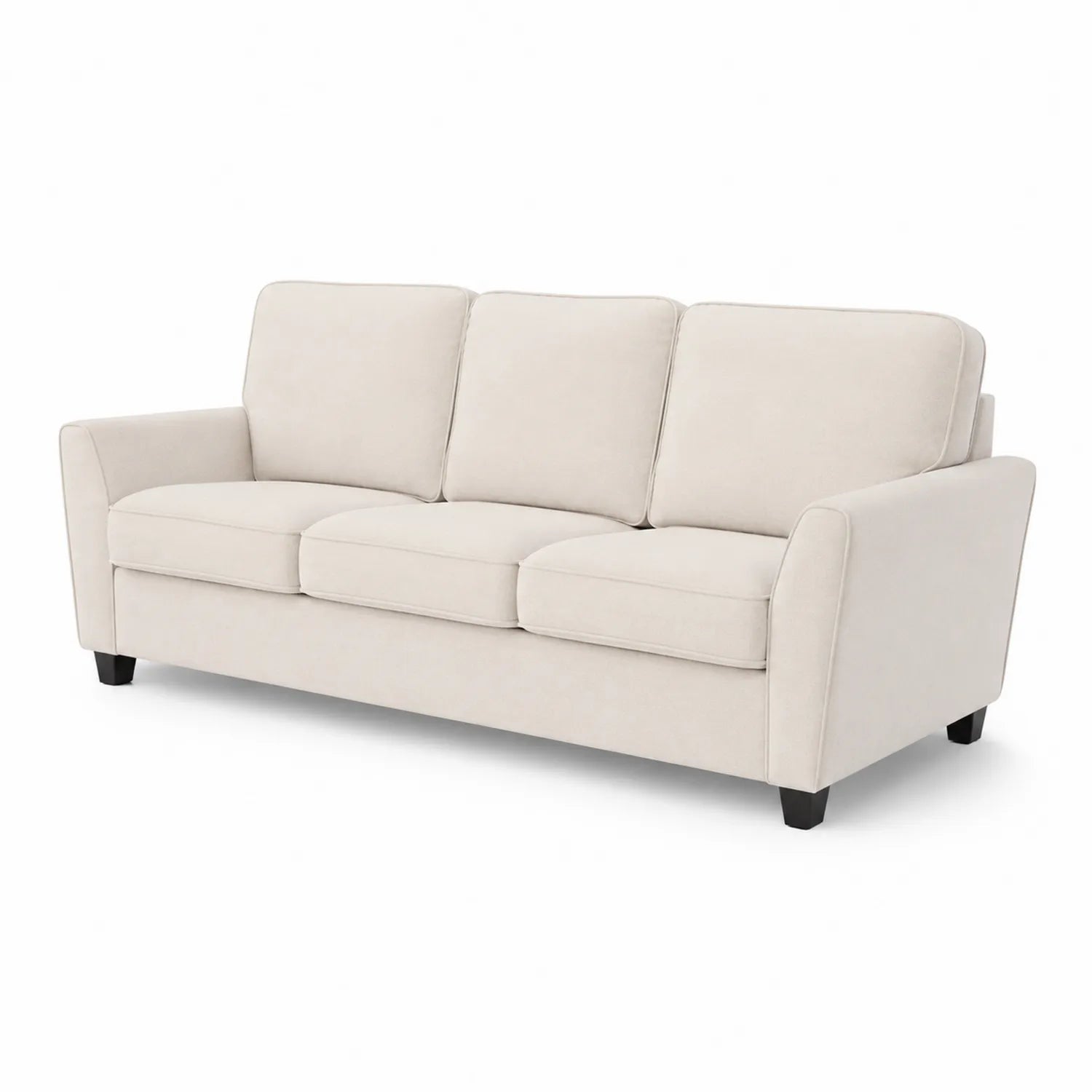 Divano a Tre Posti in Tessuto Beige