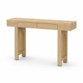 Consolle in legno e rattan con cassetti